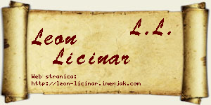 Leon Ličinar vizit kartica
